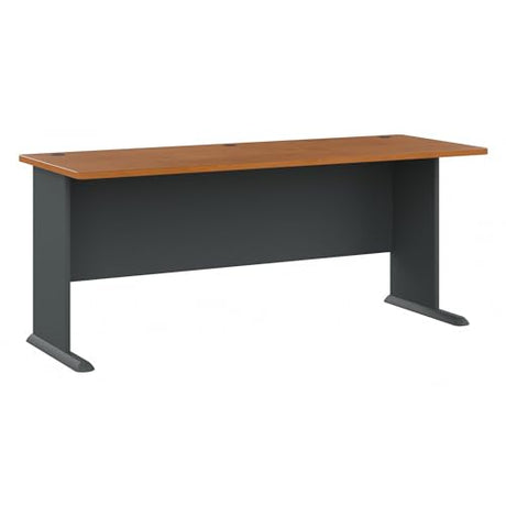 Bush Business Furniture Series A 72W Desk in Natural Cherry and Slate Bush Business Furniture