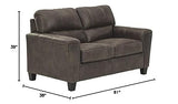 Signature Design by Ashley Navi Loveseat in Smoke Signature Design by Ashley