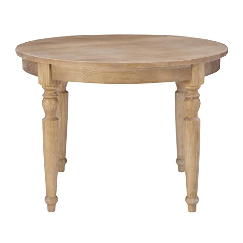 Linon Table, Light Natural Brown, 42 x 42 x 30 - WoodArtSupply