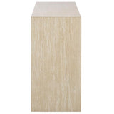 SAFAVIEH Home Collection - Woodrow Faux Travertine Console Table, Minimalist Modern Entryway Accent (CNS7005B) SAFAVIEH