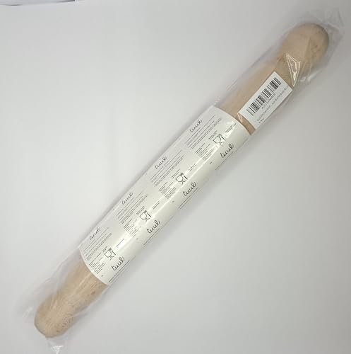 Tuuli Kitchen – French Wooden Rolling Pin, Baking Roller for Rolling Out Pizza, Pasta, Puff and Other Doughs, 40 x 4 cm tuuli