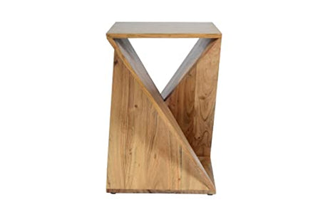 Solid Mango Wood Angled 24" Tall Mid-Century Modern Jasper Table Pre-Assembled Jofran Inc.