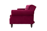 Legend Vansen 87.8 inchs Convertible Velvet Bed Sleeper Futon Sofas, Wine Red Legend Vansen
