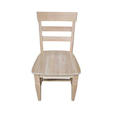 International Concepts Java Chair with Solid Wood Seat, Unfinished IC International Concepts