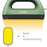 Xinart Heat Press Machine(7inx3.8in,285℉ to 400℉) Mini Heat Press Machine for T-Shirts,LCD Display 4 Levels Temp Settings Portable Iron for HTV Vinyl & Sublimation Ink Projects-Green XINART