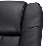 JC Home Argus Swivel Recliner with Ottoman, PU Leather & Wood Base Reclining Chair with Footrest, Ultra-Plush Double Foam for Living Room, Bedroom and Office JC Home