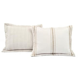 Lush Decor Farmhouse Stripe Reversible Cotton Duvet Cover Queen Size 3 Piece Set Full/Queen Neutral - Farmhouse Bedding Set - Striped Duvet Cover Lush Decor