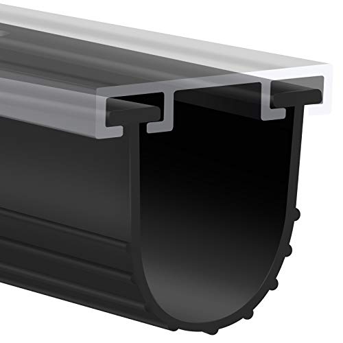 Garage Door U-Bottom Weather Stripping Kit Rubber Seal Strip Replacement, Universal Sealing Professional Grade T Rubber,5/16" T Ends, 3 3/4" Width X 16.5Feet Lenth (Black) CloudBuyer