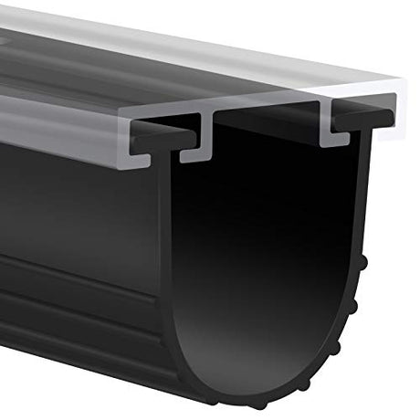 Garage Door U-Bottom Weather Stripping Kit Rubber Seal Strip Replacement, Universal Sealing Professional Grade T Rubber,5/16" T Ends, 3 3/4" Width X 16.5Feet Lenth (Black) CloudBuyer