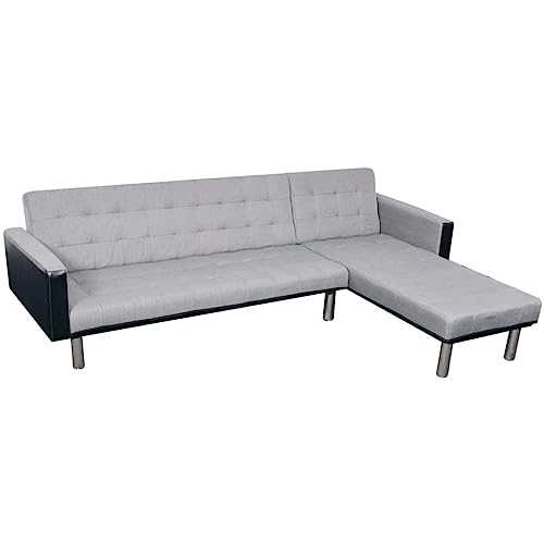 vidaXL Sofa Lounge Suite Day Bed Chaise Reclining Futon Couch L-Shape 2 Colors vidaXL