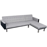 vidaXL Sofa Lounge Suite Day Bed Chaise Reclining Futon Couch L-Shape 2 Colors vidaXL