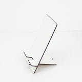 MR.R 5 Pieces Sublimation Blanks Cell Phone Stand Holder MDF Sublimation Desktop Phone Holders Smartphone Tablet Stands DIY Portable Craft Phone Bracket for Table Nightstand Home Office MR.R