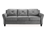Lifestyle Solutions Harrington Sofa in Grey, Dark Grey LifeStyle Solutions