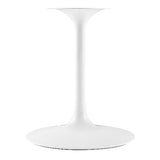 Modway Lippa 60" Oval-Shaped Mid-Century Modern Dining Table with Artificial Marble Top and White Base Modway
