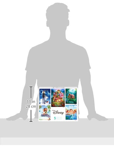 Ceaco - 5 in 1 Multipack – Disney Movie Posters – Encanto, Moana, Luca, Soul & Raya and The Last Dragon - (2) 300 Piece, (2) 500 Piece, (1) 750 Piece Jigsaw Puzzles Ceaco