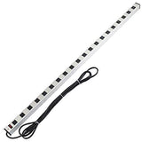 20 Outlet Heavy Duty Metal Socket Power Strip,15-Foot Long Extension Cord with Circuit Breaker. Mounting Brackets Included,Workshop/Industrial use,ETL Certified oviitech