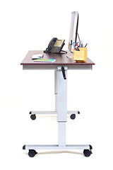 Luxor STANDUP-CF60-DW 60" High Speed Crank Adjustable Stand Up Desk Luxor