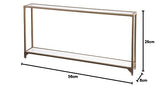 SEI Furniture Bergen Narrow Metal Console Table, Gold SEI Furniture