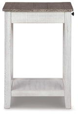 Signature Design by Ashley Adalane Modern Farmhouse Accent End Table, Whitewash Signature Design by Ashley