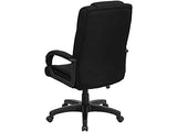 Flash Furniture Jessica High Back Black Fabric Executive Swivel Office Chair with Arms Flash Furniture