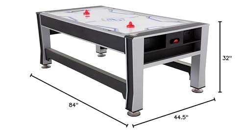 Triumph 3-in-1 7' Rotating Swivel Multigame Table - Air Hockey, Billiards/Pool, and Table Tennis - All Accessories Included Triumph Sports