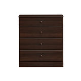 Prepac Astrid Simplistic 4-Drawer Dresser for Bedroom, Functional Bedroom Dresser Chest of Drawers 18.25" D x 30" W x 34" H, Espresso, EDBR-0401-1 Prepac