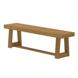 Plank+Beam 60 Inch Farmhouse Dining Bench, Solid Wood Entryway Bench, Wooden Outdoor Bench, Kitchen Dining Seat, Dining Room, Home Office, Living Plank+Beam