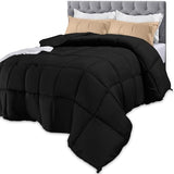 Utopia Bedding Comforters Twin Size, All Season Duvet Insert, Down Alternative Box Stitched Bed Comforter with Corner Tabs, Machine Washable (Black) Utopia Bedding