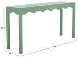 SAFAVIEH Home Collection Lilith Farmhouse French Country Sage Wavy Console Table for Entryway, Living Room, Foyer SAFAVIEH