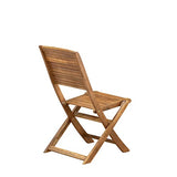 East West Furniture - DIFM5CWNA 5-Piece Mid Century Outdoor Table Set - A Mid Century Outdoor Table Oval Tabletop and 4 Patio Outdoor Chairs with Solid Back, Medium, Natural Finish East West Furniture