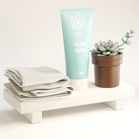 Greatseas Bathroom Tray Bathroom Decor, Small Bathroom Counter Organizer Wood Pedestal Stand, White Wood Tray for Kitchen Sink Vanity Countertop, Dish Soap Holder Display Risers 8.7" x 3.5" x 1.6" Greatseas