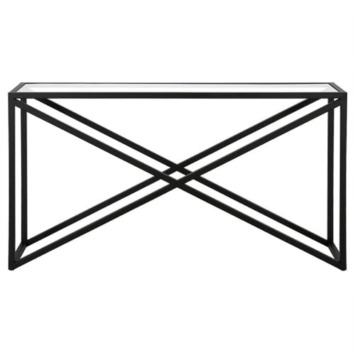 Calix 55'' Wide Rectangular Console Table in Blackened Bronze Henn&Hart