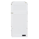 Merax Murphy Bed Cabinet Full Size with Storage Drawers, Chest Cube Bed for Guest Room, Built-in Sockets & USB Ports, for Home Office or Small Bedroom, White Merax