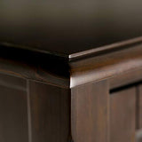 SIMPLIHOME Burlington SOLID WOOD Universal TV Media Stand, 54 inch Wide, Traditional, Living Room Entertainment Center with Storage, for Flat Screen TVs up to 60 inches in Mahogany Brown SIMPLIHOME