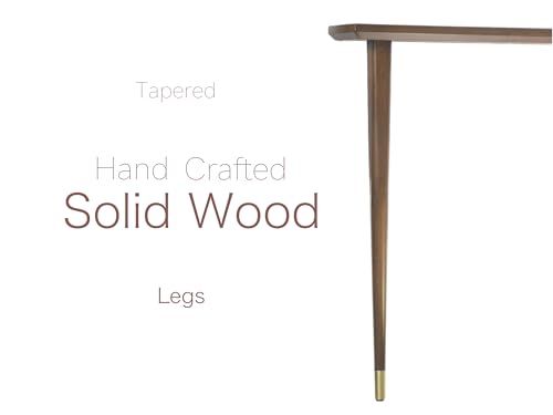 Stelalloy Wall Tables for Hallways - Extra Slim Entryway Table - Narrow Console Tables for Entryway or Foyer - Wall-Mounted Space-Saving Thin Table for Narrow Spaces - 6.25" Depth,Rich Walnut Finish Stelalloy