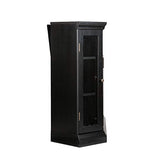 SEI Furniture Claremont Corner Convertible New Electric Fireplace with Storage, Black SEI Furniture