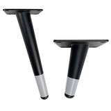 Black Gray Furniture Table Leg,Iron Round Tapered Sofa Legs,Slant Metal Cabinet Feet Furniture Leg Hardware,Replacement for Coffee Table Cupboard Chair,Height 10-72cm,4 Pack (72cm/28.3inch) (Black，gr WoodArtSupply