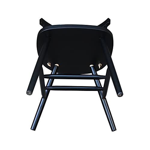 International Concepts Copenhagen Chair with Plain Legs, Black IC International Concepts