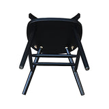 International Concepts Copenhagen Chair with Plain Legs, Black IC International Concepts