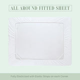 Elegant Comfort Luxury 1500 Premium Hotel Quality Microfiber 4-Piece Sheet Set - Soft, All Around Elastic 18-24 Inches Deep Fitted Sheet - Extra Deep Pocket Sheets, King, White Elegant Comfort
