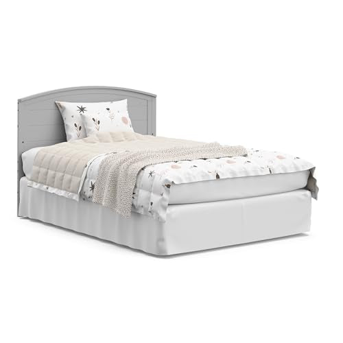 Graco Bellwood 5-in-1 Convertible Crib with Drawer (Pebble Gray) - GREENGUARD Gold Certified, Full-Size Storage Drawer, Converts to Toddler Bed and Full-Size Bed STORK CRAFT