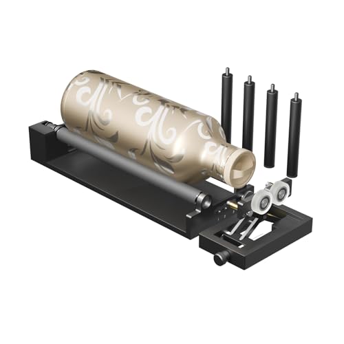 BlazeX Rotary Roller and Risers Kit for M3 Laser Engraver, 360° Cylindrical Engraving Module with Multi-Stage Height Extensions, Ideal for Tumblers, Bottles, and Cans BlazeX