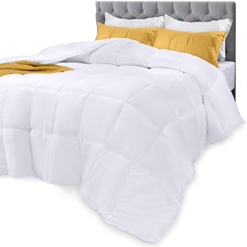 Utopia Bedding Comforters Full Size, All Season Duvet Insert, Down Alternative Box Stitched Bed Comforter with Corner Tabs, Machine Washable (White) Utopia Bedding