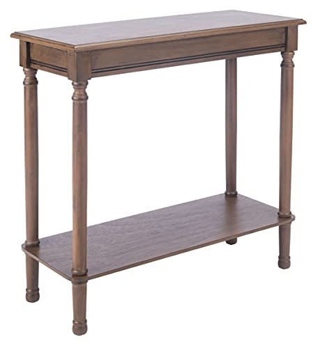 Safavieh Home Collection Tinsley Brown Rectangular Bottom Shelf Console Table SAFAVIEH