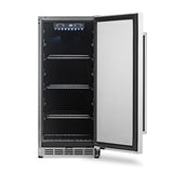 NewAir 15" Commercial Beverage Refrigerator | Weatherproof Stainless Steel Fridge | Built-In or Freestanding Outdoor Patio Fridge For Beer, Wine, Food NCR032SS00 NewAir