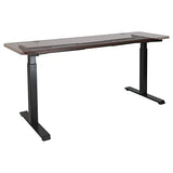 Alera 2-Stage Electric Adjustable Table Base, 48 to 72w x 24 to 36d x 27.5 to 47.2h, Black Alera