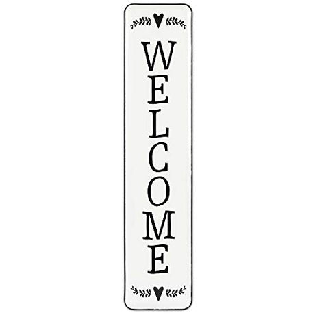 MODE HOME Large Welcome Sign for Front Door Porch, Welcome Home Decorations, 36.5 Inch Tall Standing Vertical Metal Welcome Sign, Waterproof for Indoor Outdoor Yard, Rustic Design for All Seasons MODE HOME