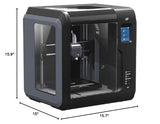 Monoprice Voxel 3D Printer - Fully Enclosed with Removable Heated Build Plate (150 x 150 x 150 mm) Touch Screen, 8GB And Wi-Fi, Black/Gray, Large Monoprice
