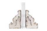 Creative Co-Op Distressed White Corbel Shaped Bookends (Set of 2 Pieces) Creative Co-Op