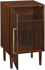 Crosley Furniture Everett Record Player Stand with Storage for Vinyl Records, Mahogany Crosley